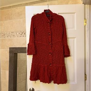 Fever Red Textured Sweater